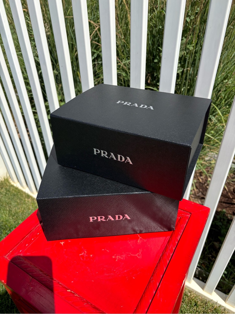 Prada New Boxes Empty , Great for Decor, You get 2
